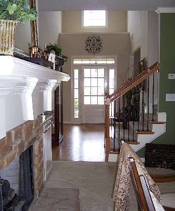 2 Story Foyer with Hardwood Floors