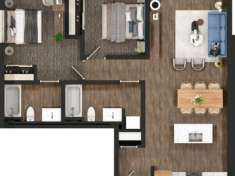 2x2C Floorplan 2x2C Floorplan