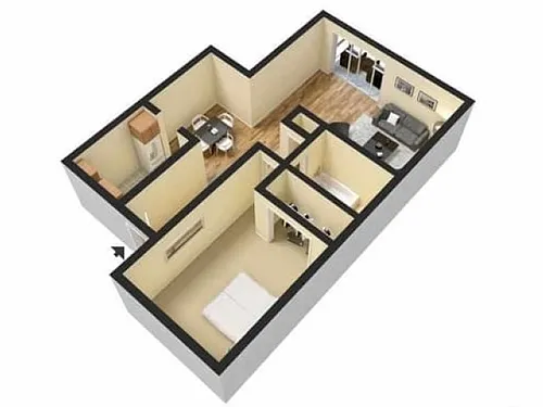 Floor plan 1 Bedroom