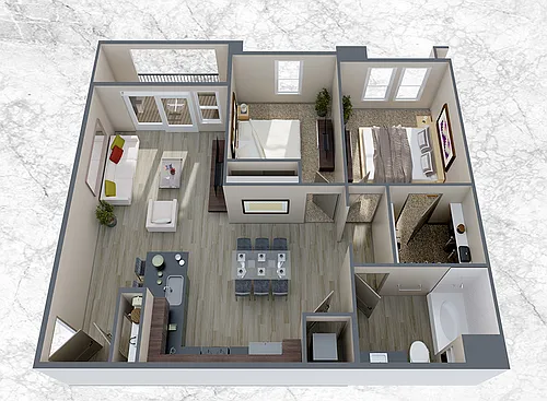 Floor plan 2x1 B1 ALT