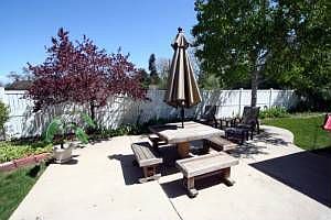 Fenced private patio