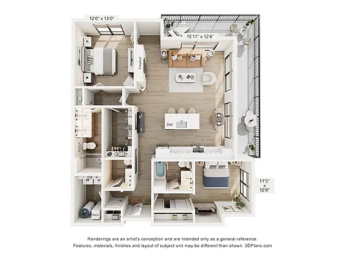 Floor plan Woodward - Penthouse 4