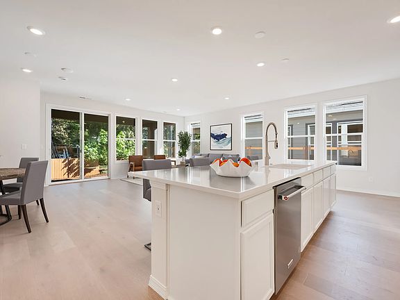 Virtually Staged Great Room Kitchen