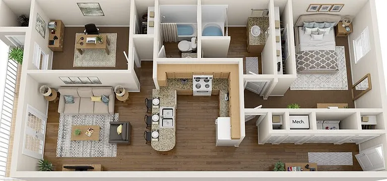 2BR 2BA