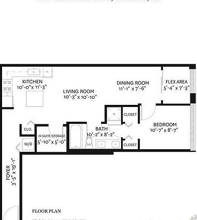 Large 736sqft 1 bed+den