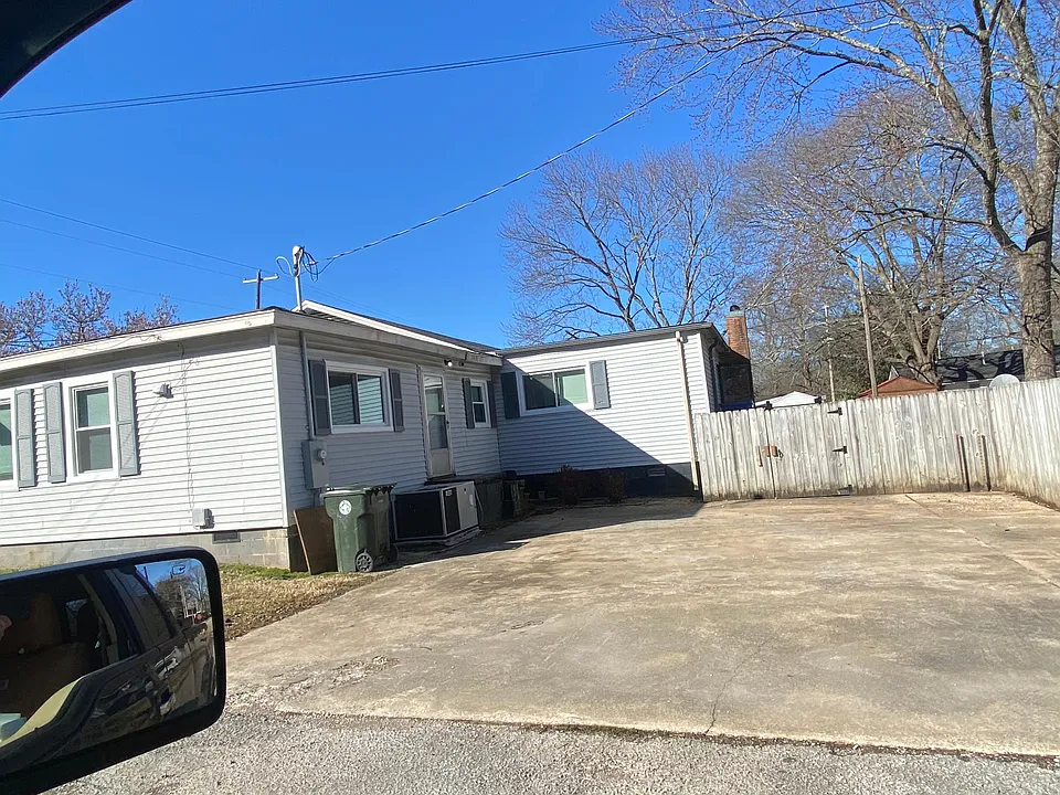 Back door and parking for this unit