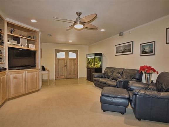 Living Area with Custom Cabinets