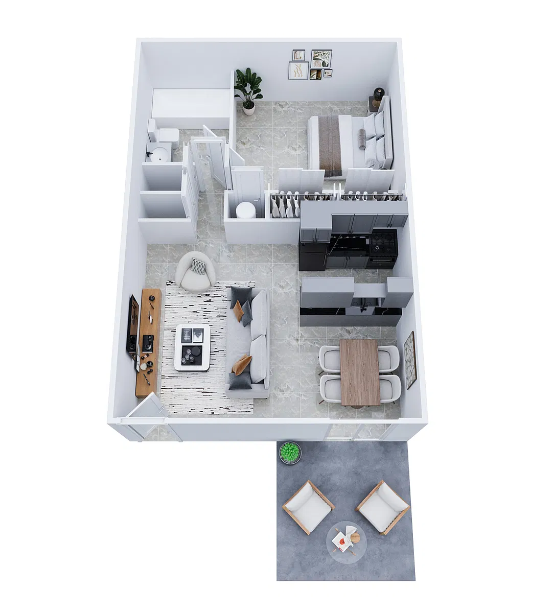 Floor plan 1X1