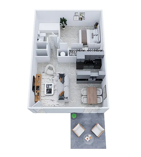 Floor plan 1X1