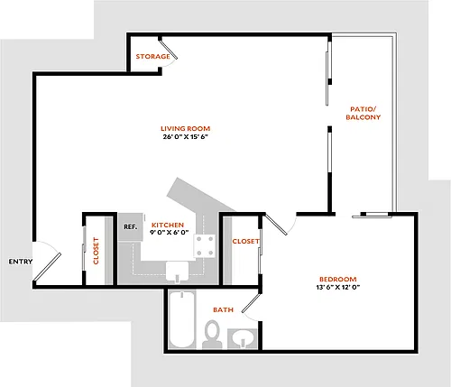 Floor plan Plan 1B