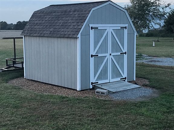Shed in backyard