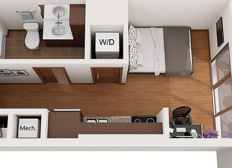 Floor Plan E3 | Domain | Apartments in Madison, WI Floor Plan E3 | Domain | Apartments in Madison, WI