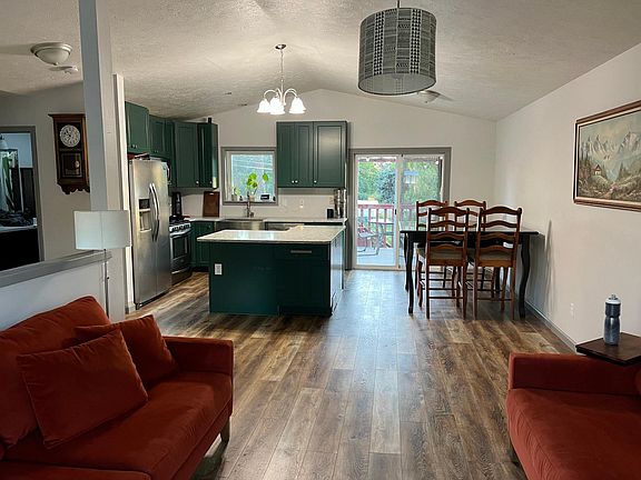 Open concept living space for entertaining guests