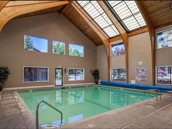 At community center - indoor pool