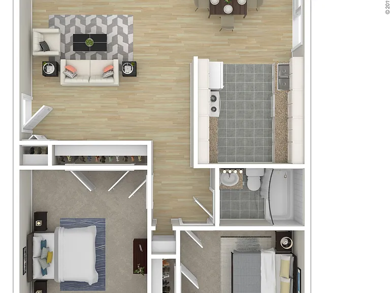 2 Bedroom 2 Bedroom