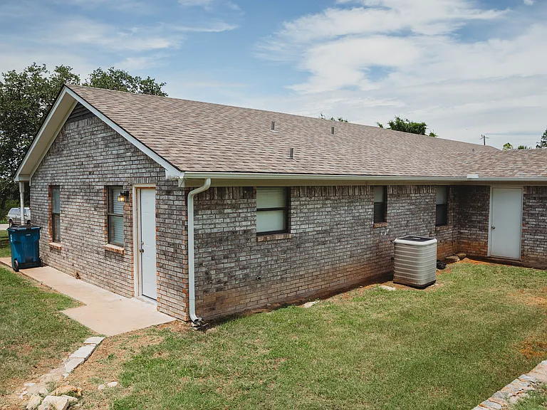 side and back of house