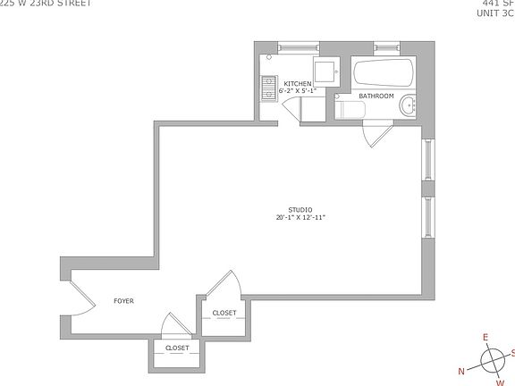2nd image of 225 W 23rd St APT 3C