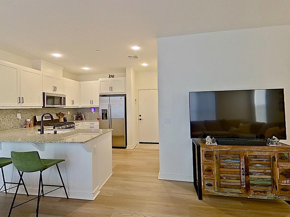 kitchen and living room