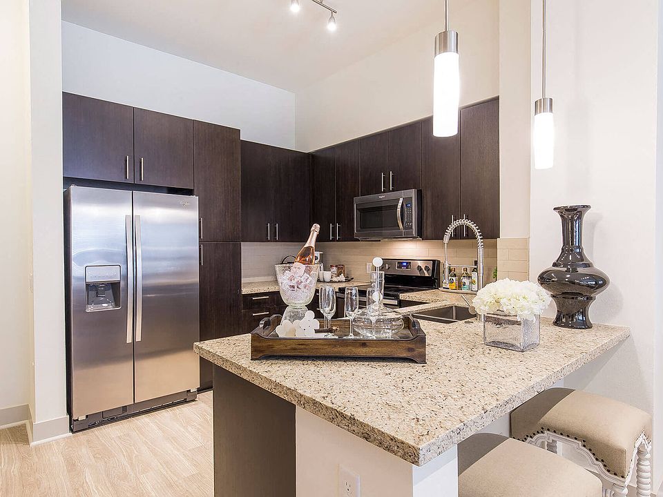 Gourmet chef kitchens with stainless steel appliances