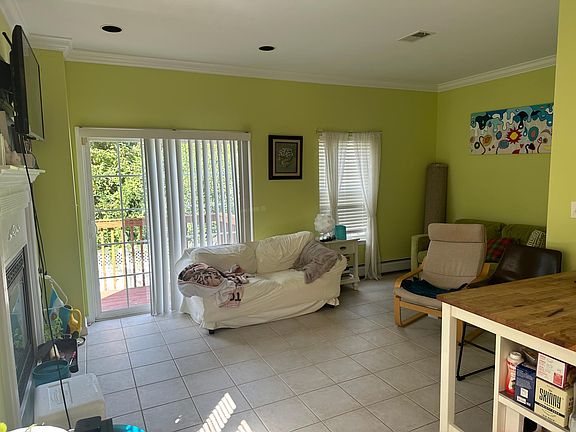 Living room with fireplace