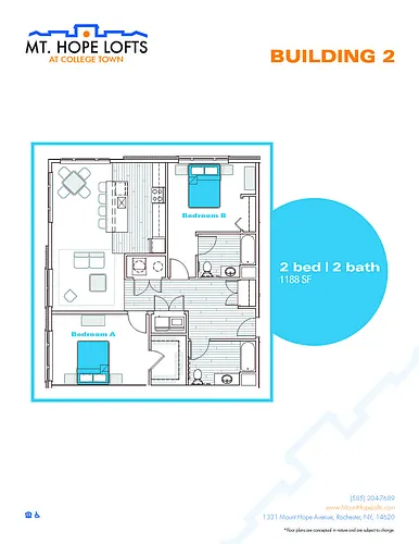 Floor plan 2/2 1188