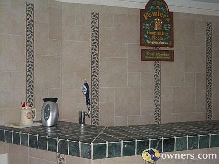 Custom Mediterranean Bar in Playroom