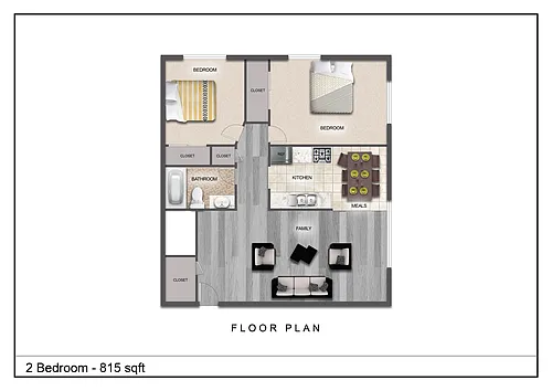 Floor plan 2 Bedroom