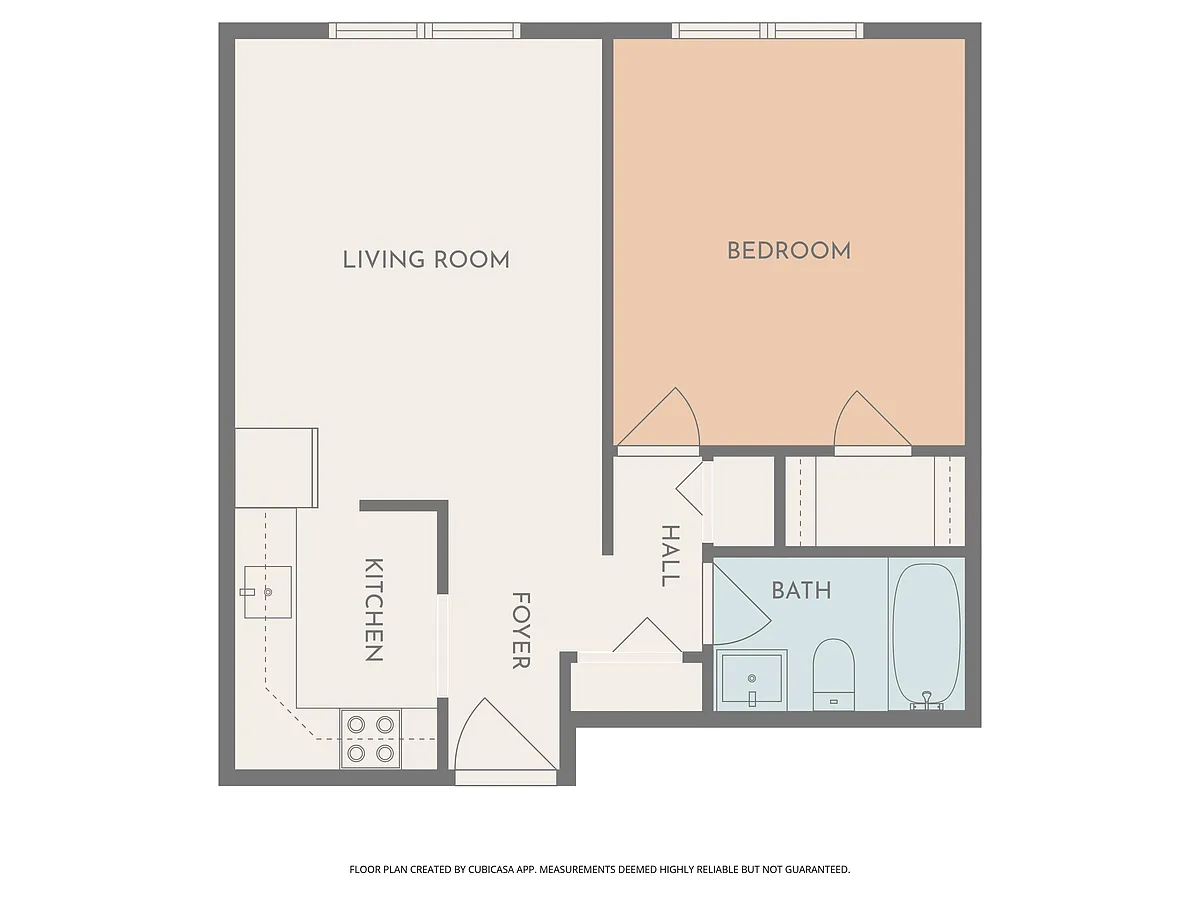 Floor plan 1 bedroom