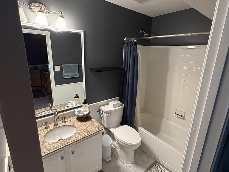 Full Private bathroom with soaking tub