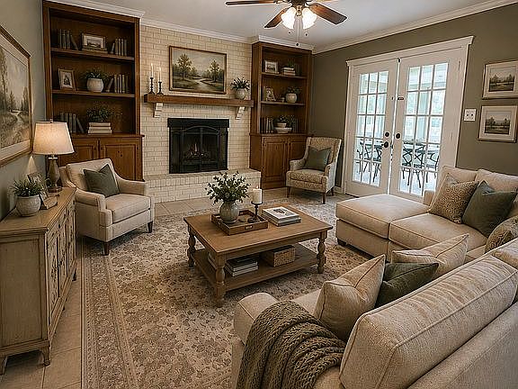 Family Room with Fireplace