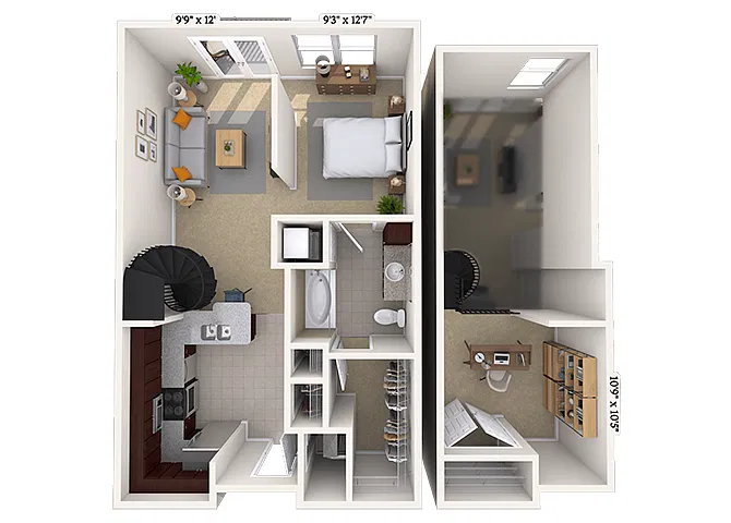 Floor plan Williamsburg w/Loft