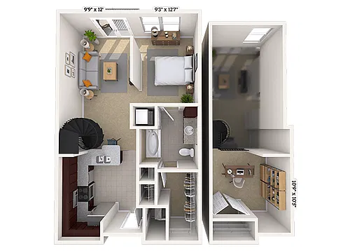 Floor plan Williamsburg w/Loft