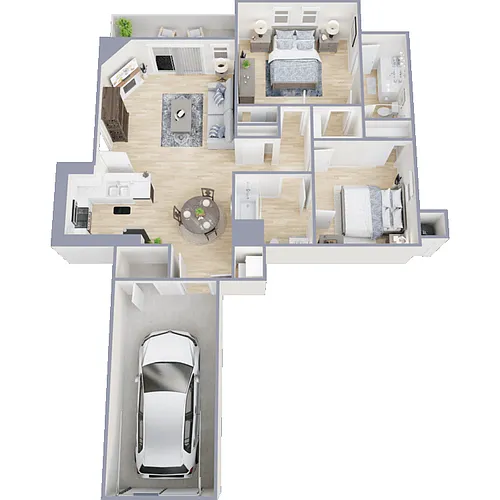 Floor plan Santa Cruz II WITH ATTACHED GARAGE