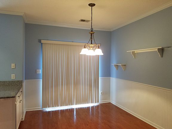 Dining area and patio door