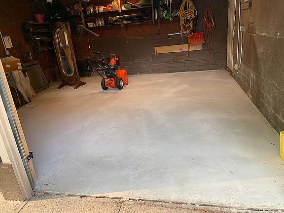 New garage cement floor.  
