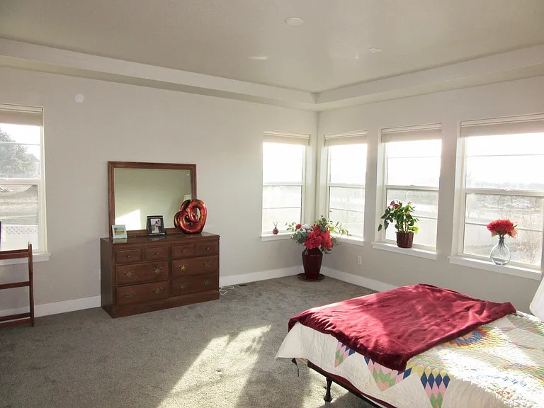 Master Bedroom upstairs with mountain views