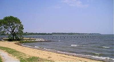 Community Beach is 1 block away.