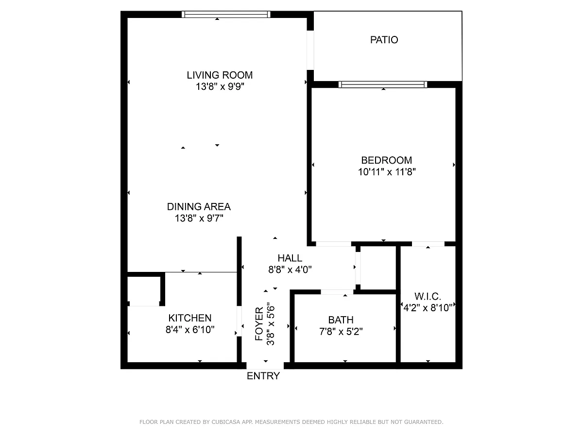 Floor plan A3 - 1 Bedroom 1 Bath