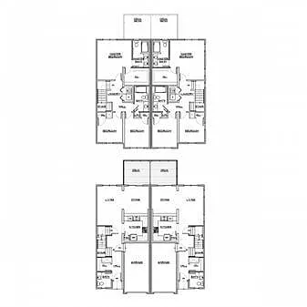 Floor plan 3 bedroom Townhome