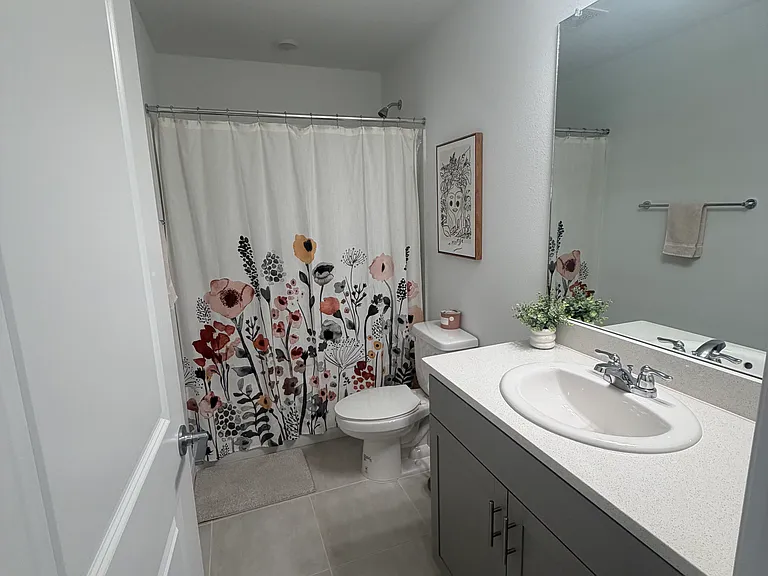 Guest Bathroom. Shower/tub combo.