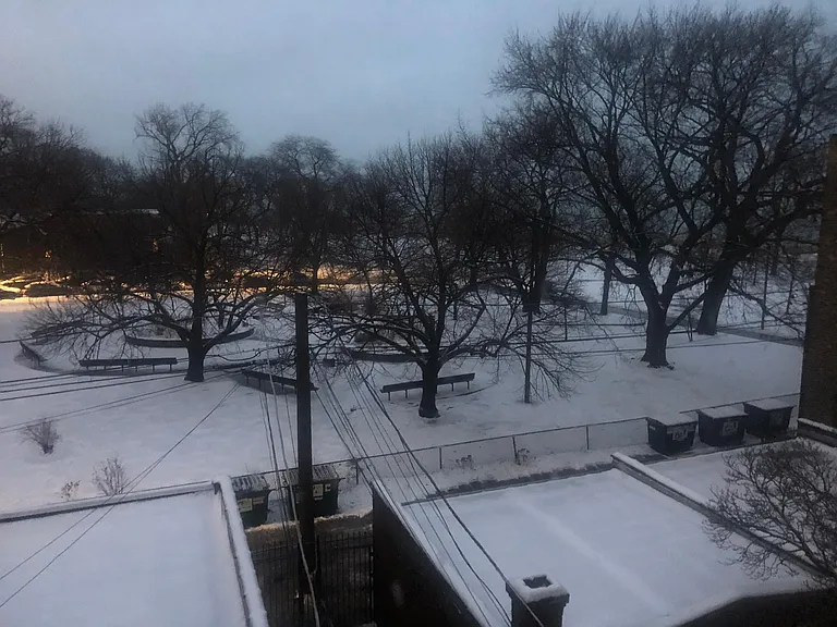 winter north view from back sunroom