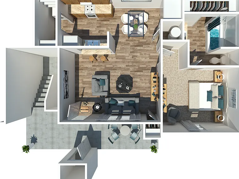 One Bedroom One Bathroom One Bedroom One Bathroom