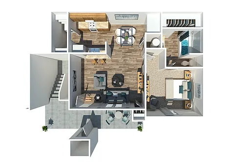 Floor plan One Bedroom One Bathroom