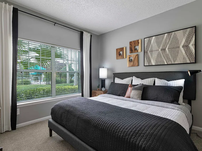 Bright bedroom with ample natural light