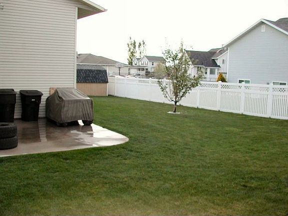 Fenced back yard