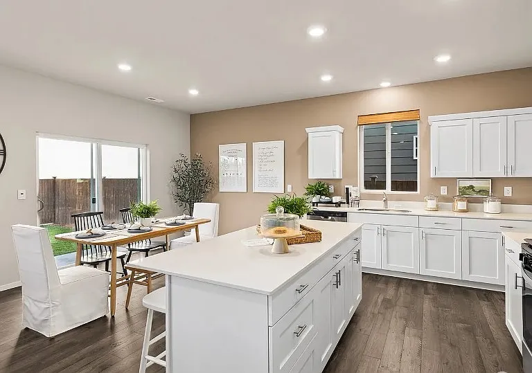 Builders inspiration images, kitchen. Not homes actual back yard.