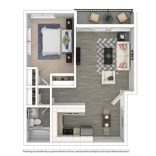 Floor plan OneBedroom-PlanG2