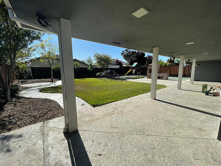 Your view from the kitchen! Excellent place to take a break after working in the office. Enjoy Hollister's perfect weather year round. Great place to have breakfast and enjoy a coffee.