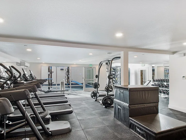 Your fitness center comes equipped with cardio equipment, free weights, and more