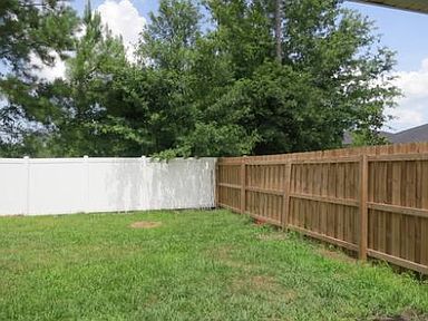 Fenced backyard